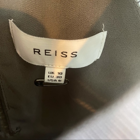 • Reiss • Myla Waisted Dress Midnight Meadow Grey - Picture 9 of 16